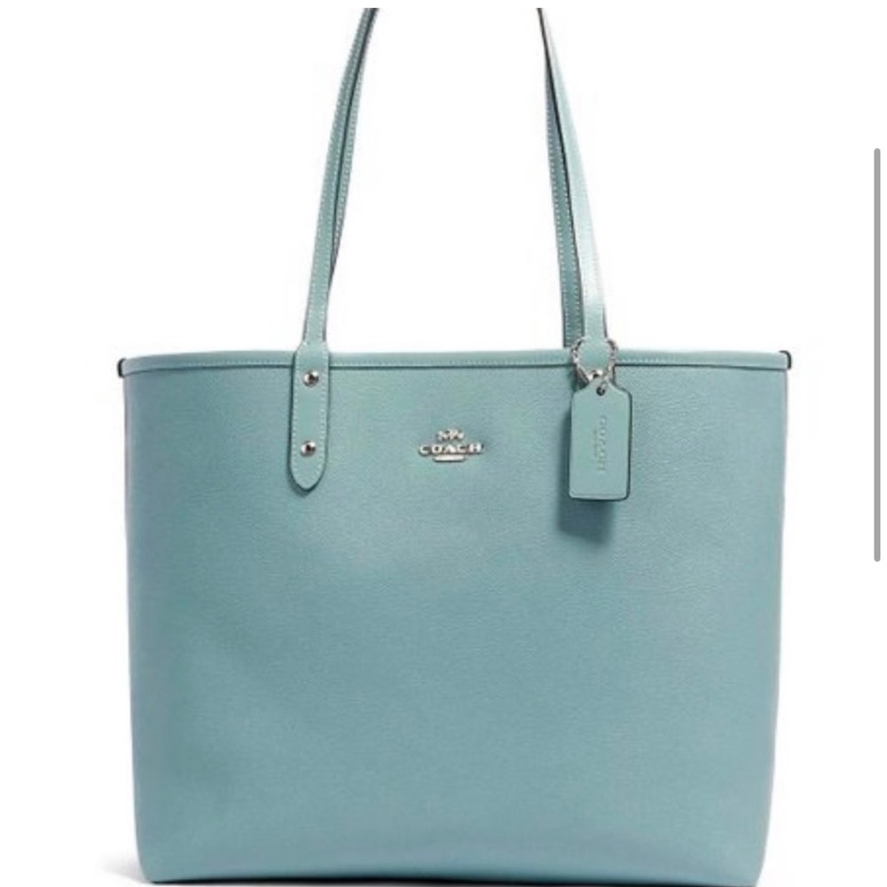 Coach City Tote Reversible Owl to Blue New